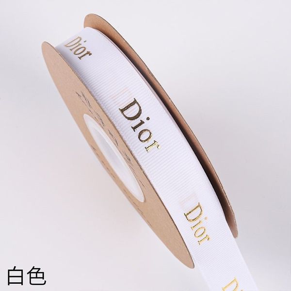 Ruy băng lụa gân in chữ DIIORR - Bản 2cm x 40met - Loại Đẹp