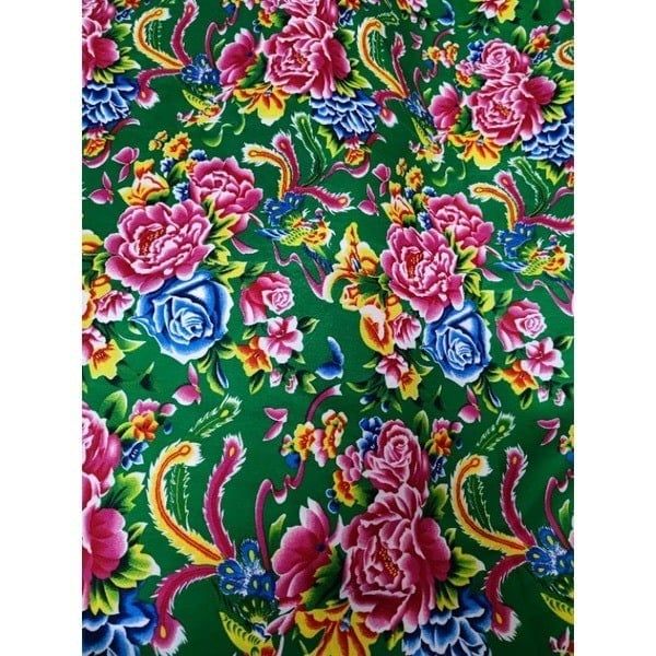 Vải chăn con công decor trang trí phong cách vintage, decor Tết, trải bàn (Khổ 1,6m x 83cm)