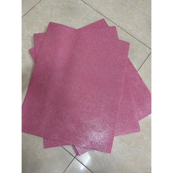 Xốp nhũ kim tuyến . Xốp EVA phủ nhũ .  Làm đồ Handmade - khổ 40x50cm