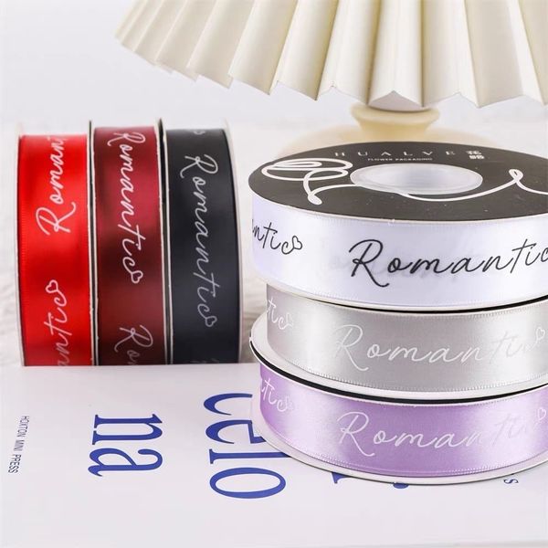Ruy băng in chữ Romantic bản 2cm ( Cuộn 45m)