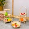 Mẹt tre tầng đan thủ công đựng đồ ăn, trang trí phụ kiện decor chụp ảnh
