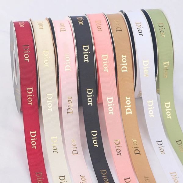 Ruy băng lụa gân in chữ DIIORR - Bản 2cm x 40met - Loại Đẹp