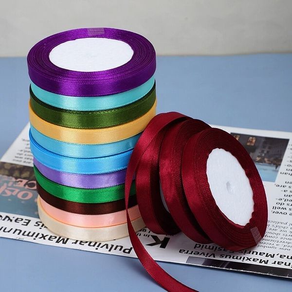 Sỉ 1 cây/10 Cuộn Ruy Băng lụa 1cm nhiều màu - cuộn 22m