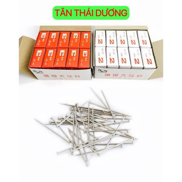 ( Hộp 500 Kim ) Đinh ghim cố định vải, ghim lá dứa tráp hỏi - Làm đồ handmade, đính ghim trang trí tráp