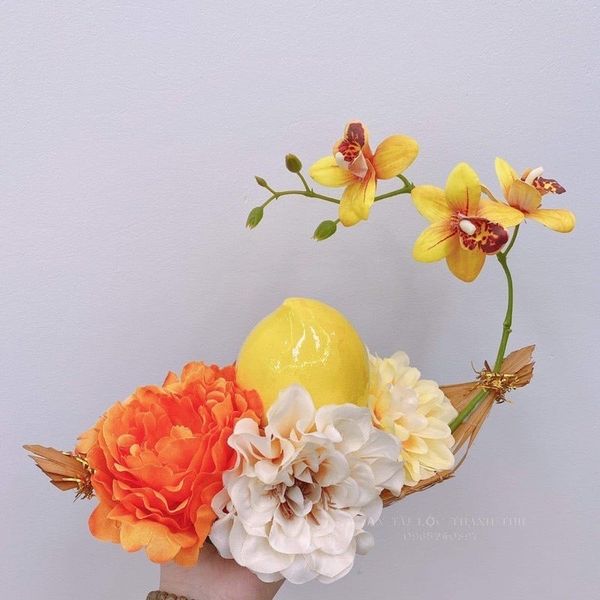 Thuyền tre decor trang trí đựng đồ ăn, hoa quả, trang trí đựng oản
