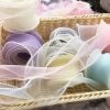 Ruy băng voan viền ngọc - loại không lõi bản 4cm
