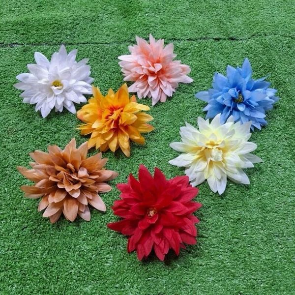 Hoa giả - Đầu bông hoa Cúc Pha Lê bằng lụa - Đầu bông hoa giả trang trí nhà cửa, trang trí tháp oản - Decor giỏ quà Tết