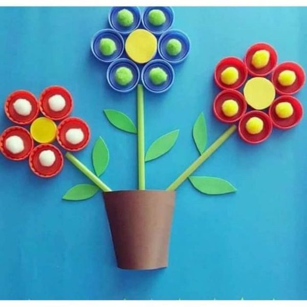 100 nút chai nhựa màu sắc - làm đồ handmade- giáo cụ học tập