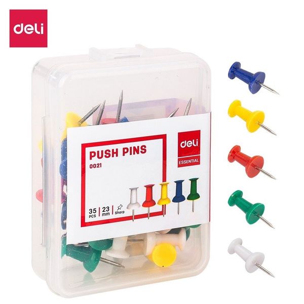 Ghim cài giấy Deli , Ghim mũ nhựa Deli nhiều màu