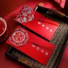 Set 2 chiếc Lì Xì đỏ mừng đám cưới, mừng năm mới - Lì Xì đỏ kèm tua rua giấy nhũ cao cấp và sang trọng