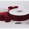 (Lẻ 5 mét) Ruy băng vải nhung làm nơ thắt hộp quà - Decor trang trí cây thông, vòng nguyệt quế giáng sinh