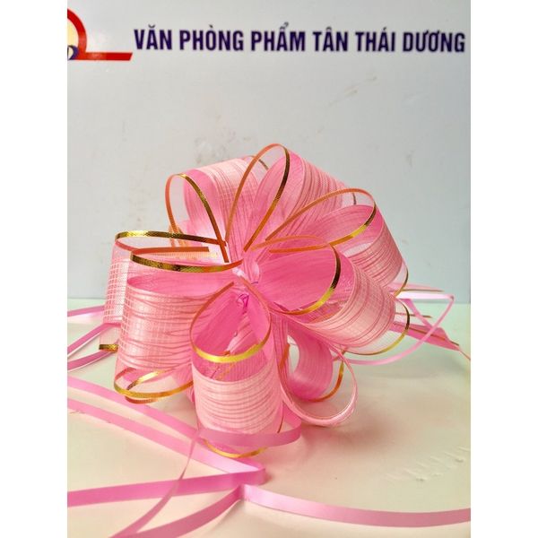 (SET 5C VÀ 10C) NƠ RÚT TÚ CẦU VIỀN VÀNG - TRANG TRÍ QUÀ TẶNG