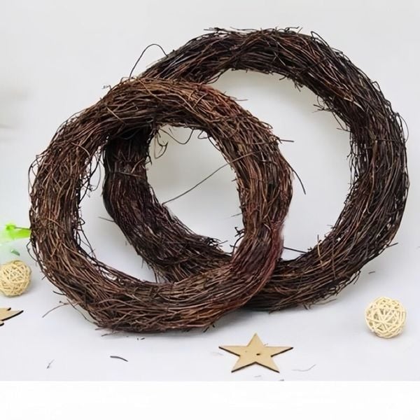 Vòng kết hoa - Vòng dây rừng làm vòng nguyệt quế giáng sinh - Vòng hoa treo cửa trang trí, Decor giáng sinh