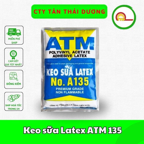 Keo sữa Latex ATM 135 Dán Gỗ, Ván, Giấy, Simili, Tường Bịch 1Kg