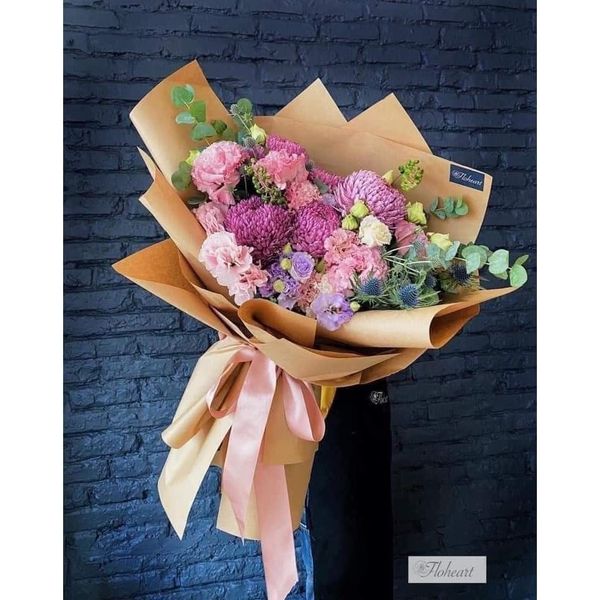 Tập 20 tờ giấy xi măng trơn gói hoa, bọc quà cực đẹp khổ 51x72cm