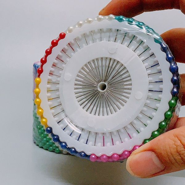 Vỉ 40 Kim Ghim Đầu Hạt Tròn - Dùng Cố Định Vải - Làm Đồ Hanmade