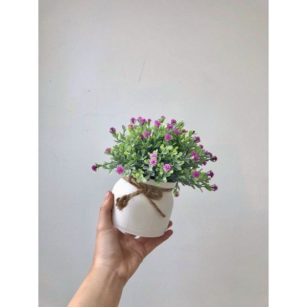 Hoa giả - Chậu hoa tú cầu để bàn, decor trang nhà nhà cửa cực đẹp