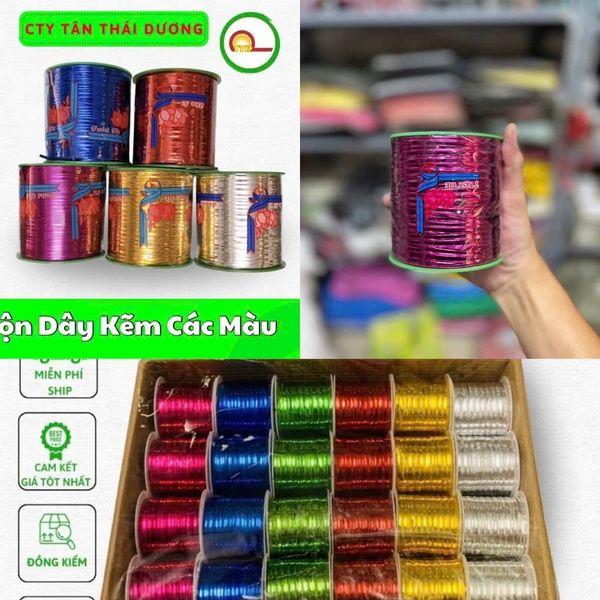 Cuộn Dây Kẽm Các Màu -Cuộn Dây Thiếc Buộc Hoa -  Dùng trang trí, Làm Handmade cuộn 350gam-500gam