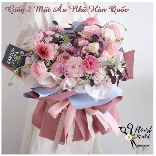 Giấy gói hoa MICA - Giấy gói hoa mika lì 2 mặt - Loại Đẹp, Dày Dặn - sỉ ,lẻ