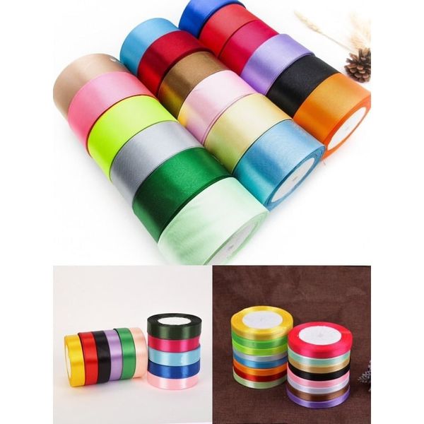 Ruy băng lụa 1cm, 2cm, 4cm nhiều màu - Cuộn 22m - Loại Đẹp