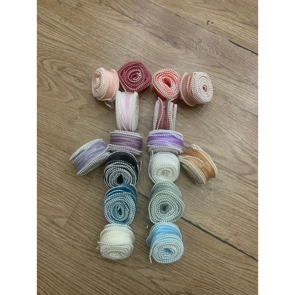 Ruy băng voan viền sóng biển - bản 4cm*9Met (loại không lõi)