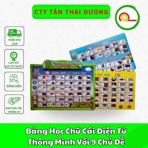 Bảng Học Chữ Cái Điện Tử Thông Minh Với 9 Chủ Đề, Bảng Học Chữ Cái Đa Năng Dành Cho Bé