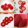 Set 6 quạt giấy - Decor trang trí nhà cửa - Trang trí Tết