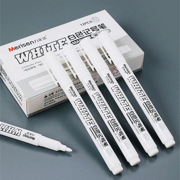 Bút đánh dấu màu trắng - Bút viết giấy bóng kính, Bút viết không xoá - Bút lông dầu đánh dấu cao cấp - Bút Marker