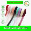 Cuộn Ruy Băng Ren Lưới 40Met Hoạ Tiết Bo Tròn