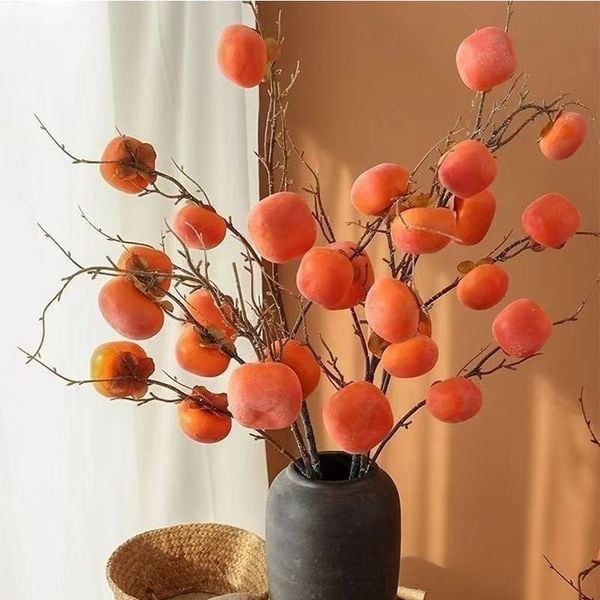 1 Cành quả hồng giả - cành quả mốc trang trí phòng khách, cắm bình hoa để bàn cực đẹp