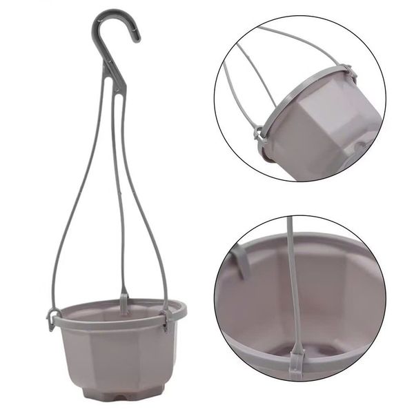 (Loại Dày) Chậu trồng hoa - Giỏ treo hình bát giác, Chậu hoa nhựa - Decor Trang trí nhà cửa