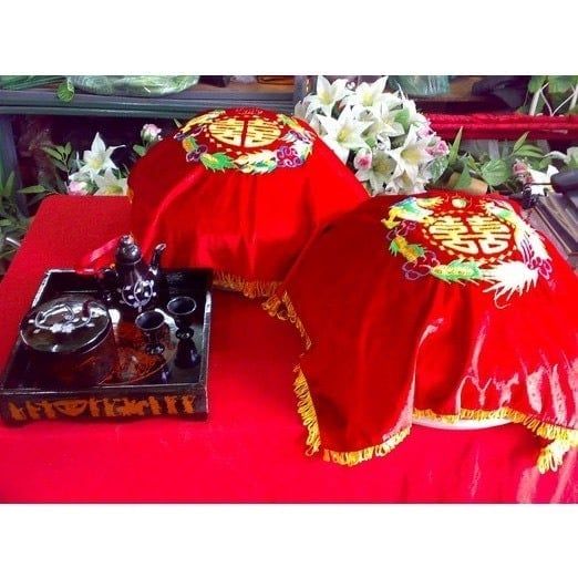 Tráp xin dâu - Tráp dạm ngõ - Tráp cưới hỏi - Kèm khăn nhung chữ Hỷ phủ tráp