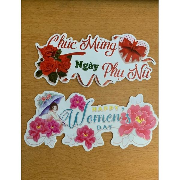 Banner Happy Birthday - Chúc mừng sinh nhật, tag cài thiệp, lãng hoa giỏ quà (Ngẫu Nhiên)