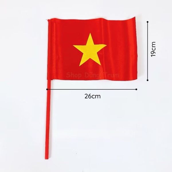 (Lẻ 1 Chiếc) Cờ Đỏ Sao Vàng - Cờ vẫy cầm tay, Cờ khai giảng, văn nghệ - Cờ cồ vũ - Loại Đẹp
