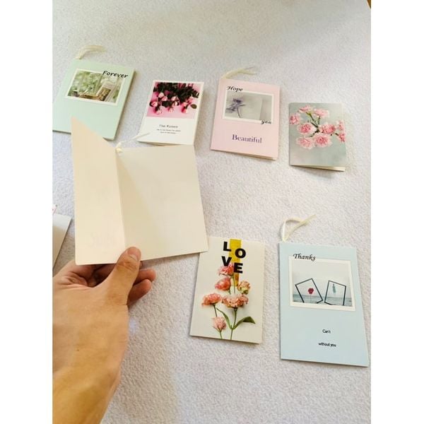Thiệp chúc mừng - Thiệp viết lời chúc cài bó hoa, hộp quà - Thiệp cảm ơn phong cách hiện đại (Giao Ngẫu Nhiên)