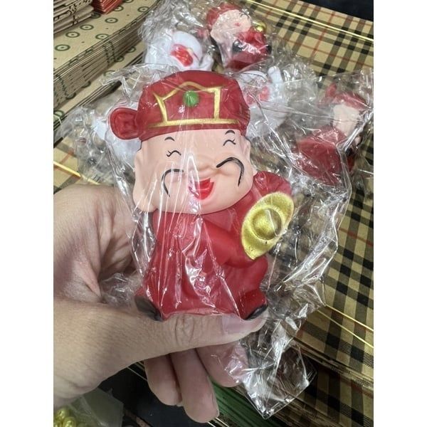 Mèo Thần Tài , Ông Thần tài , Hũ Vàng Trang Trí giỏ quà tết , oản tài lộc
