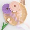 Cuộn Ruy Băng Ren Lưới 40Met Hoạ Tiết Bo Tròn