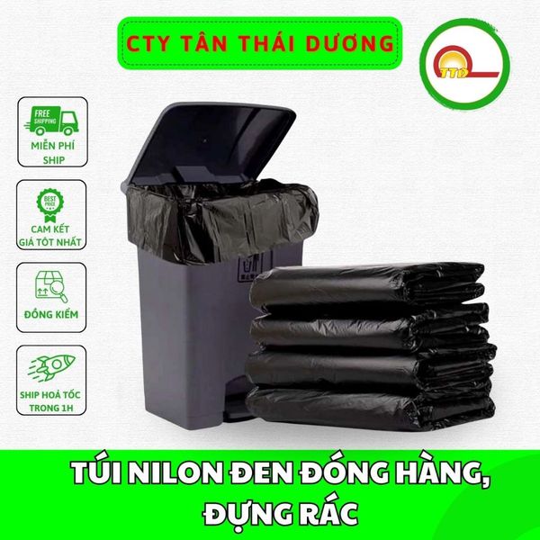 TÚI NILON ĐEN ĐÓNG HÀNG, ĐỰNG RÁC CÁC CỠ VÀ TÚI RÁC CUỘN