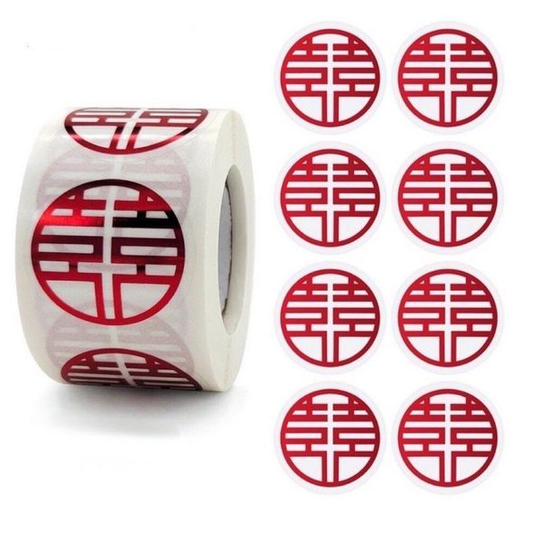 Decal Chữ Hỷ - Tem Chữ Hỷ dán trầu cau, trang trí tráp ăn hỏi, đám cưới