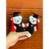 Bó Hoa Gấu Bông - Gấu bông tốt nghiệp - Gấu cử nhân  mini , trang trí bó hoa, làm quà tặng cực đẹp size 14cm
