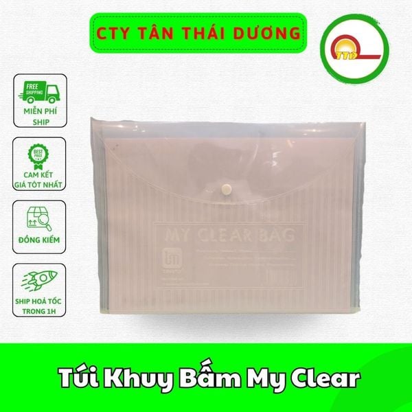 Túi Khuy Bấm My Clear , Túi Đựng Tài Liệu Trong