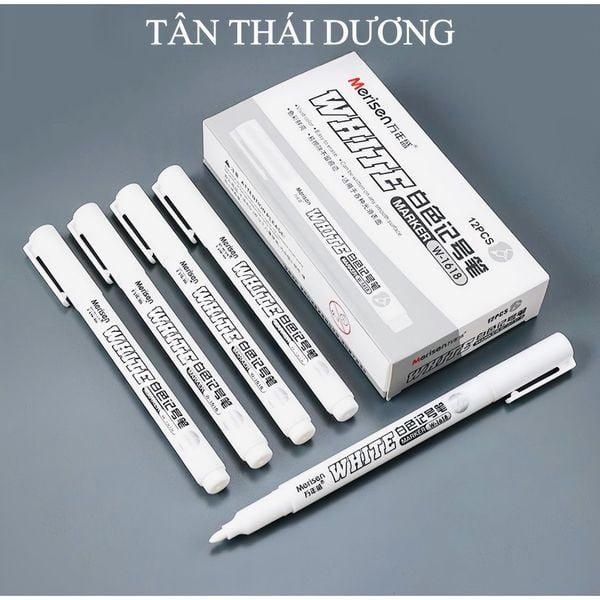 Bút đánh dấu màu trắng - Bút viết giấy bóng kính, Bút viết không xoá - Bút lông dầu đánh dấu cao cấp - Bút Marker