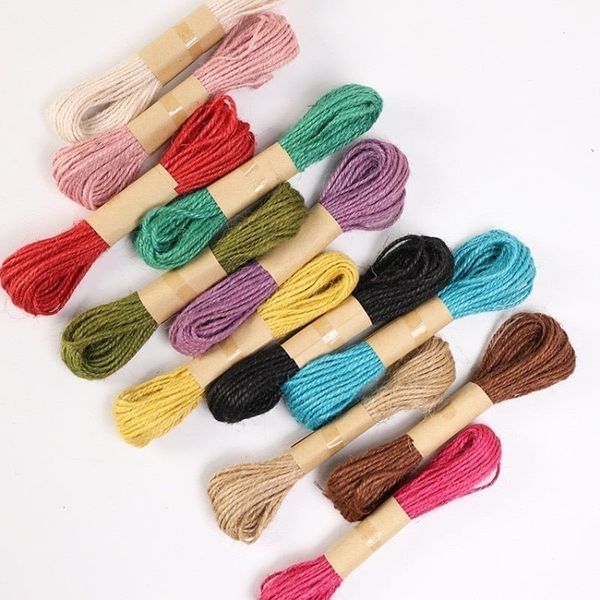 Dây thừng cói giấy kim tuyến đủ màu trang trí hộp quà, bó hoa, làm đồ handmade