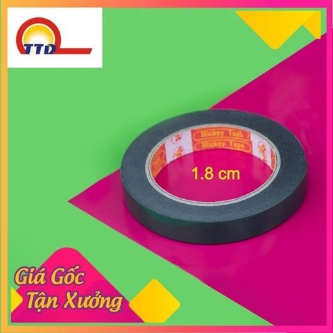 (Sỉ 1 lốc) Băng dính xốp xanh 2 mặt, xốp đen _Siêu dính_Chịu nhiệt