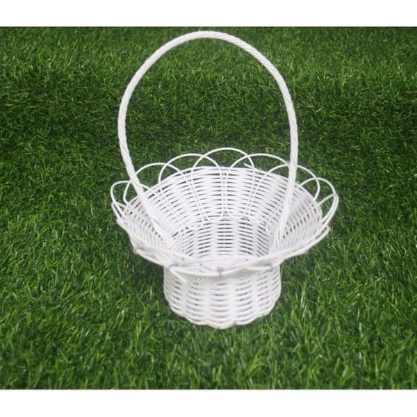 Giỏ mây - Giỏ mai tròn đựng hoa, có quai cầm - Decor Trang trí nhà cửa, Decor sự kiện