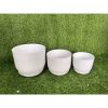 (Loại dày) Chậu trồng cây - Chậu nhựa tròn giả sứ kèm đĩa trồng cây cảnh mini, sen đá - Chậu trồng hoa
