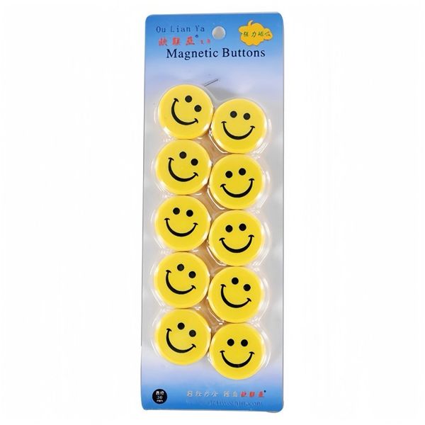 Set 10 viên nam châm mặt cười - nam châm dính bảng siêu dính
