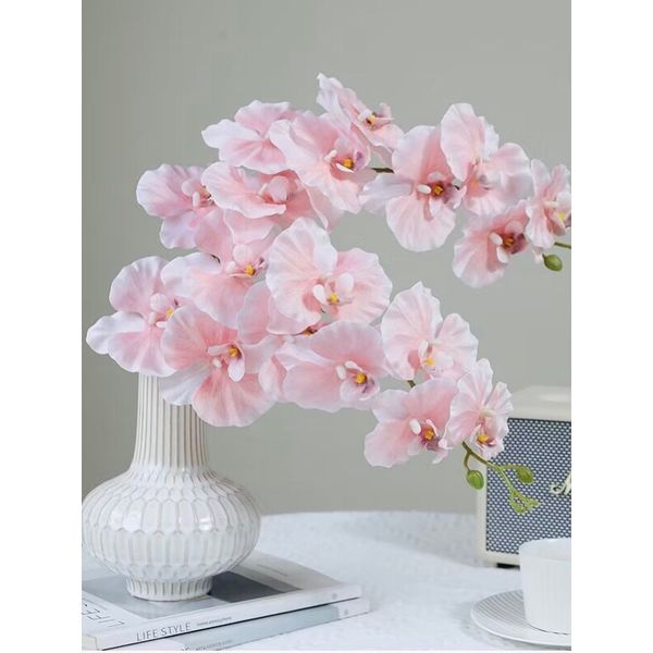 Cành hoa lan hồ điệp giả  - Hàng cao cấp bằng cao su 7 bông cánh xoăn - Trang trí cực đẹp và sang trọng