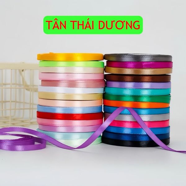 Ruy băng lụa bản 5mm nhiều màu - Cuộn 22 met