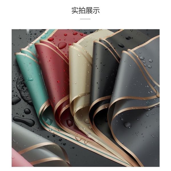 (20 tờ) Giấy gói hoa mika bóng mờ - viền đồng - không thấm nước- giấy gói hoa
